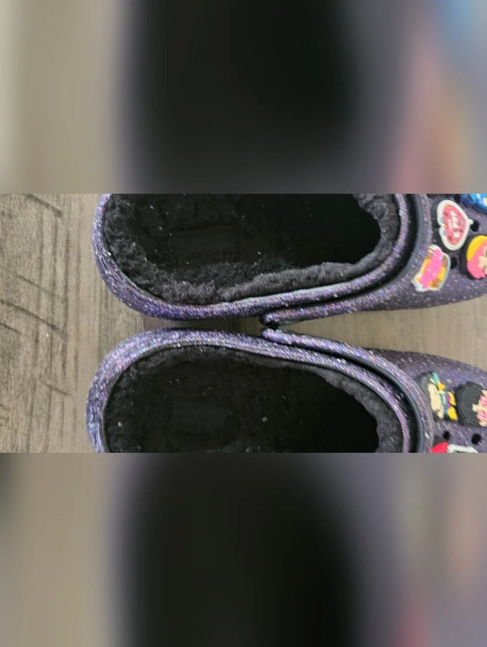 Crocs Kids Space Purple Glitter Clog with KPop Demon Hunter Charms Girl 1 Kawaii